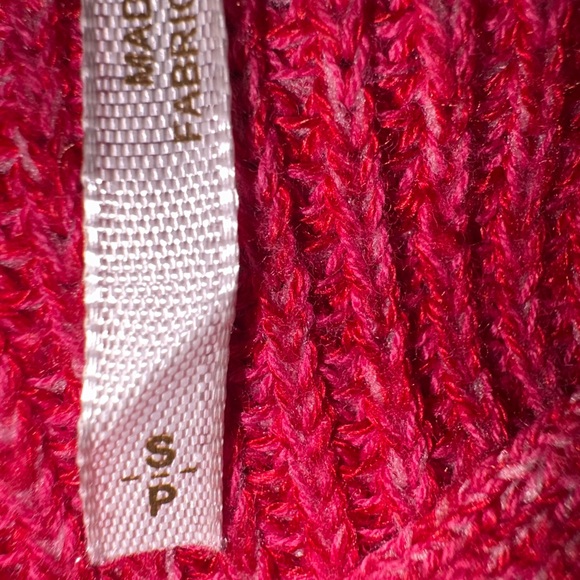 Free People Vibrant Alana pullover Red /pink Crew Neck Sweater like new - Picture 5 of 9